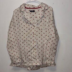 Chaps Red Floral White Women’s Pajama Set